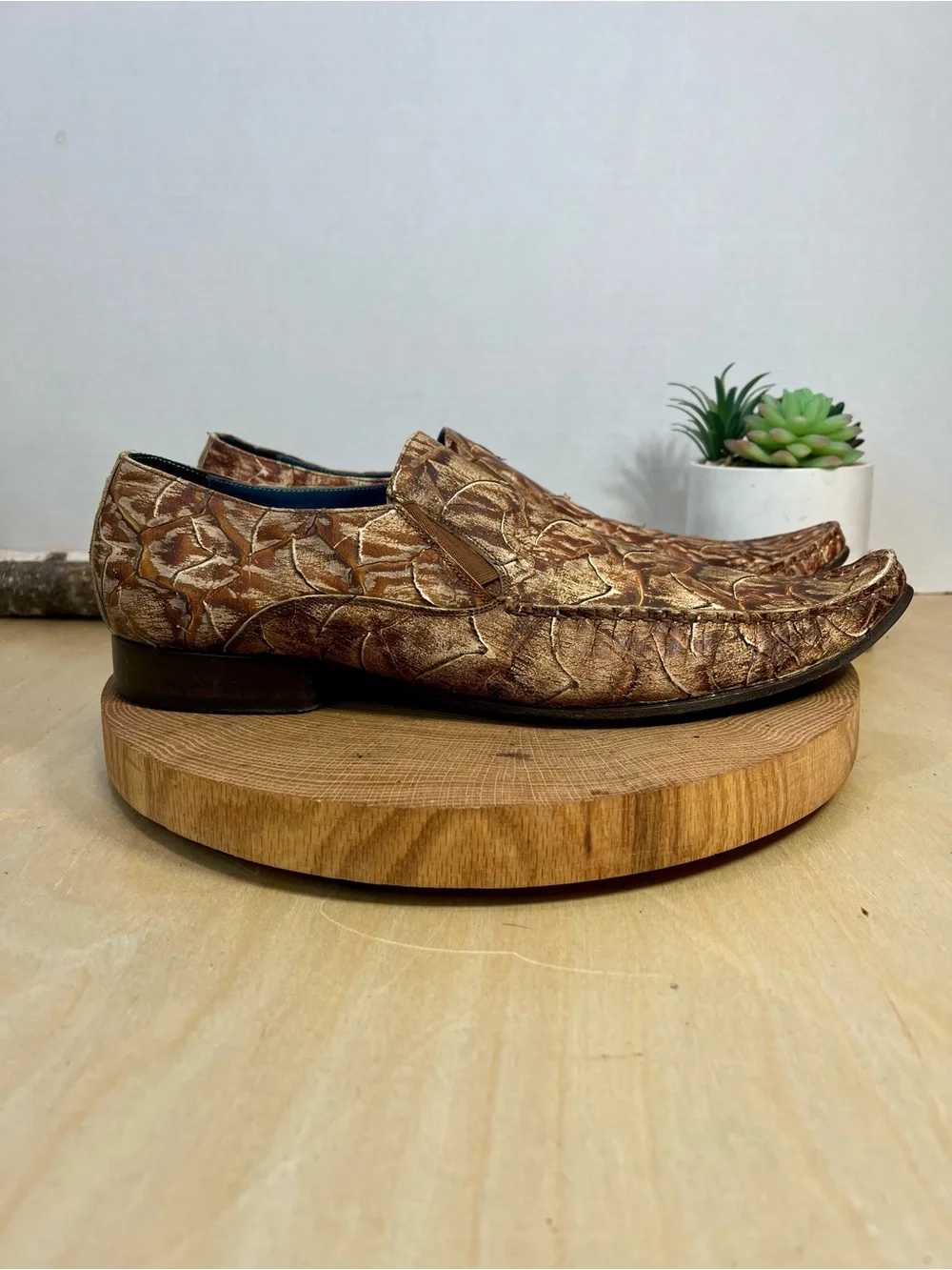 Vintage Mark Nason Rock Never Dies Leather Loafers Made in Italy Size 10